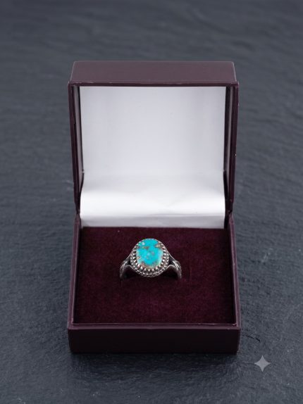 Vintage Crown-Prong Natural Firoza Ring
